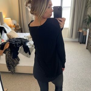Long sleeve sweater with back detail
